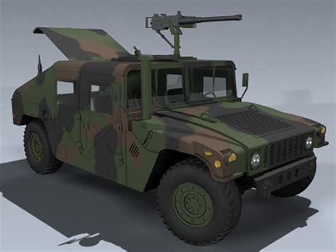 3d M1025 Hmmwv Nato Humvee Army Model