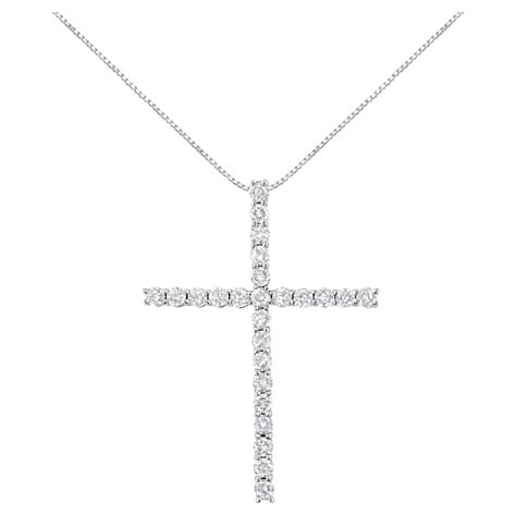 Chrome Hearts Sterling Silver Diamond Cross Pendant 045 Carat At