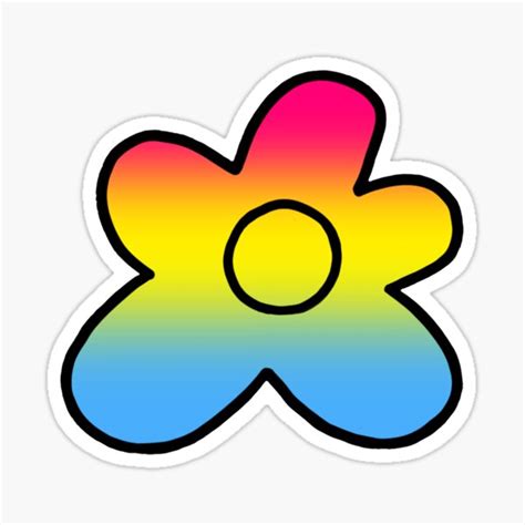 Pansexual Pride Flower Sticker For Sale By Anyacreations Redbubble