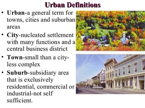 Definition Of Urban Settlement