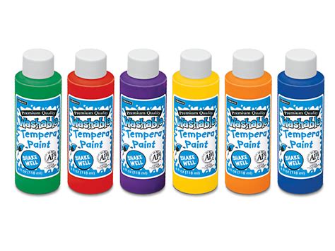 Lakeshore Fully Washable Liquid Tempera Paint 4 Ounce Bottles Set