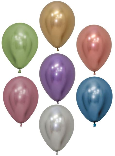 Chrome Reflex Assorted 5inch Latex Balloons 20s Themed Decorations