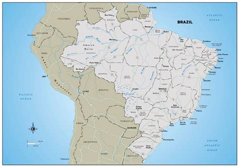 Large Detailed Political And Administrative Map Of Brazil With Highways Hot Sex Picture