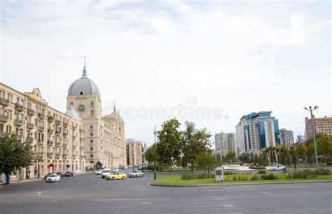 One Of Streets In Baku Editorial Stock Photo Image Of Gardens 82568073