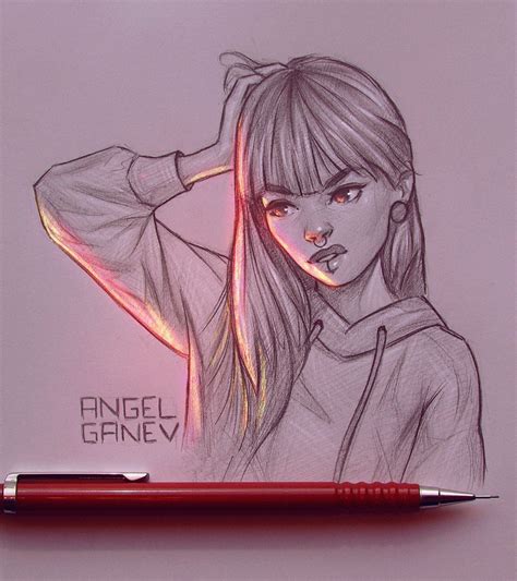 Angel Ganev On Instagram Frustration 🙈 Glowy Sketch~~ Art And