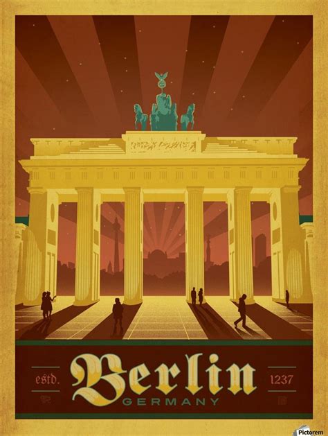Berlin Germany Travel Poster Vintage Poster Print Vintage Travel