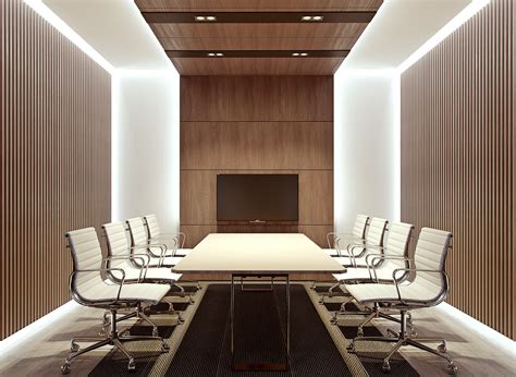Modern Classic Ceo Office Interior On Behance Meeting Room Design