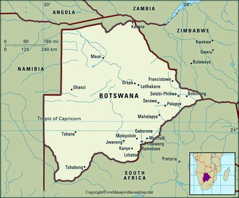 Free Printable Labeled And Blank Map Of Botswana In Pdf World Map Sexiezpicz Web Porn