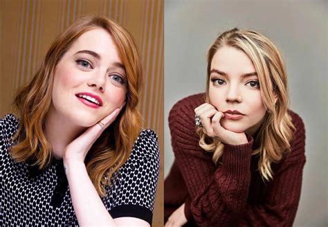 wyr facefuck emma stone and cum down her throat or have anya taylor joy slowly stroke and suck