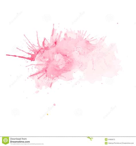 Watercolor Vector Pink Splash Stock Vector Illustration Of Passion