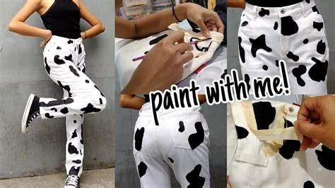 Painting Jeans Tutorial Using Acrylic Paint On Shopee Youtube