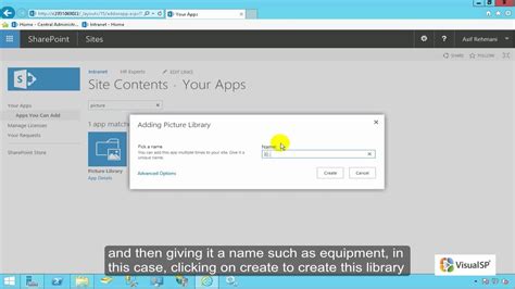 How To Create A Picture Library In Sharepoint 2016 Youtube