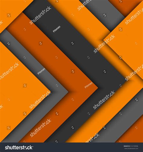 Abstract Orange Grey Triangles Background Stock Vector Royalty Free
