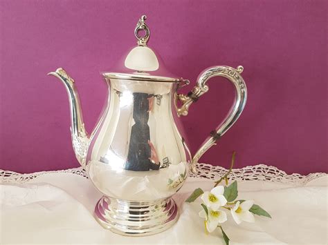 Vintage Viners Silver Plated Teapot Sheffield England Mid Etsy