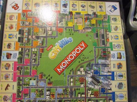 2012 Monopoly Cityville Replacement Game Board Only Hasbro Monopoly