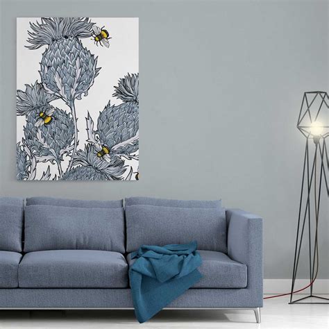 A Gorgeous Ready To Hang Stretched Canvas Print Of Scottish Thistles
