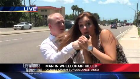 A Male Reporter Is Interrupted By A Girl On Live Tv
