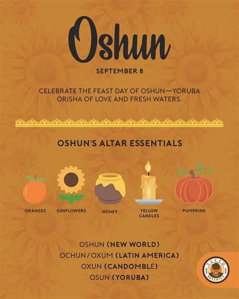 Celebrate The Feast Day Of Oshun September 8 With Her Altar