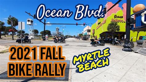 Myrtle Beach Fall Bike Week On Ocean Blvd Bike Rally 2021 Youtube