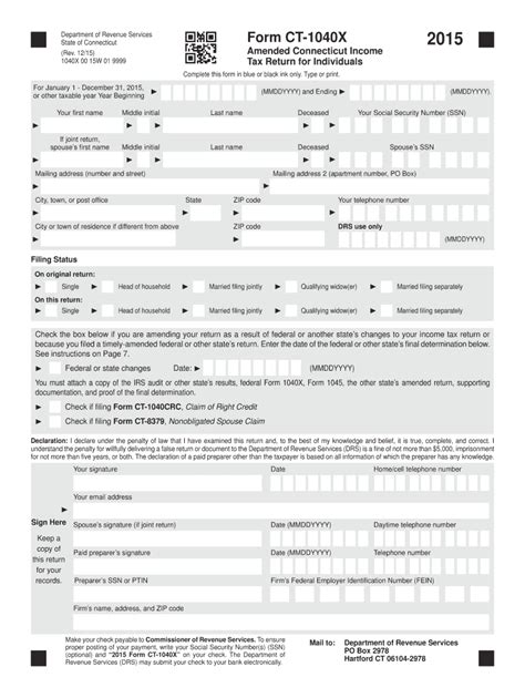 Ct 1040x How To Fill Form Fill Out And Sign Printable Pdf Template
