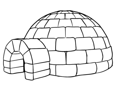 Coloriage Un Bon Igloo télécharger et imprimer gratuit sur