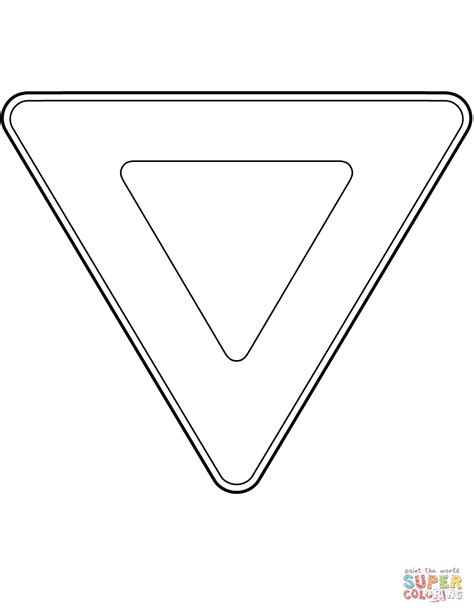 Yield Sign Coloring Page Coloring Pages