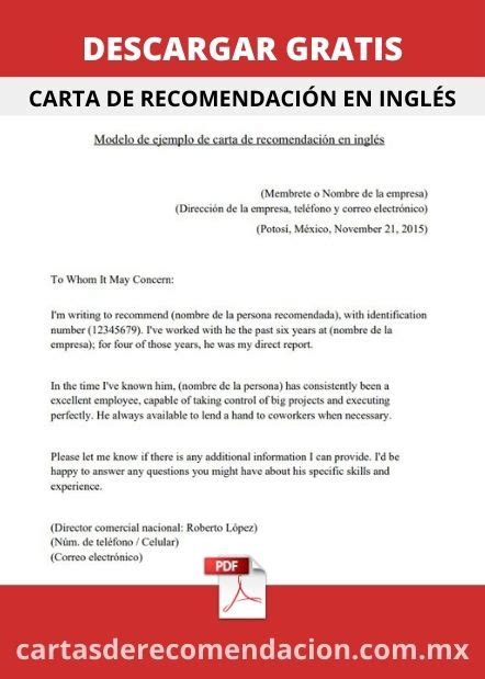 Cartas De Recomendación En Inglés Ejemplos ️ 2022 2022