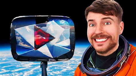 I Sent Mrbeasts 100 Million Playbutton Into Space Realtime Youtube