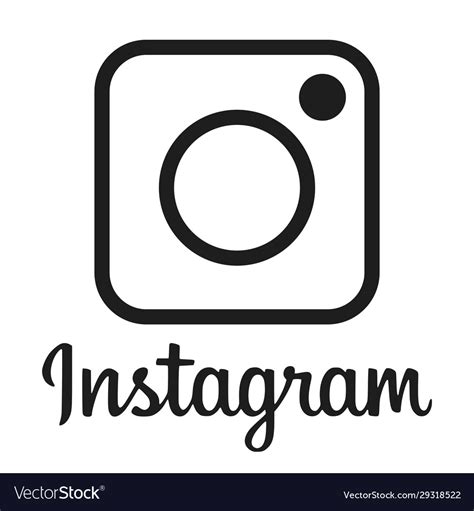 Camera Lens Icon Instagram Logo Symbol Royalty Free Vector