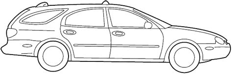 2003 Ford Taurus Wagon blueprints free  Outlines