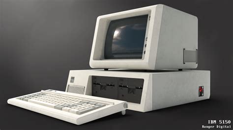 Ibm Pc 5150 With Some Additional Features Rblender