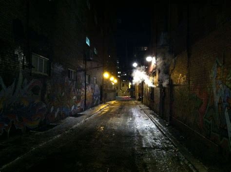 Dark Alleyway At Night