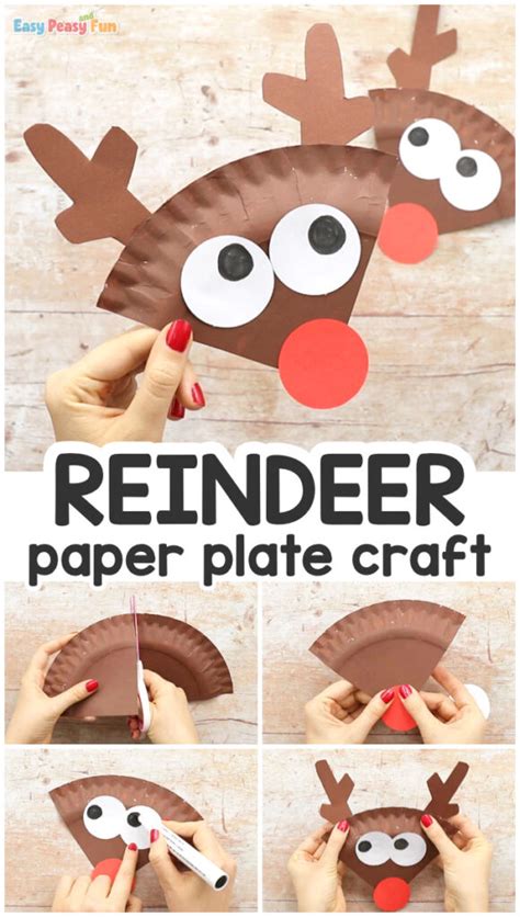 Paper Plate Reindeer Craft - Easy Peasy and Fun