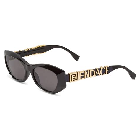 Fendi Fendi V1 Fendace Logo Sunglasses Black Sunglasses Fendi Eyewear Avvenice