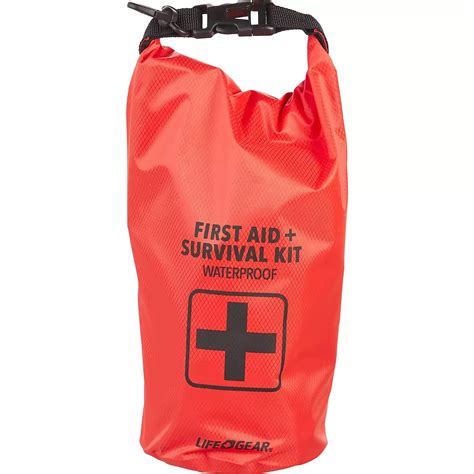 Life Gear 130 Piece Dry Bag First Aid And Survival Kit Academy