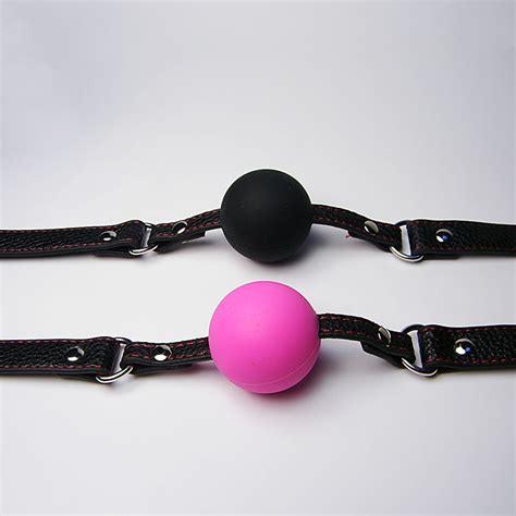 Top Quality Open Mouth Gag Silicone Ball Gag Bdsm Leather Harness Gag Sex Toys Strap On Bondage