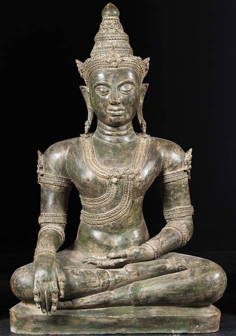 Sold Thai Brass Large Royal Buddha 46 82t21 Hindu Gods And Buddha