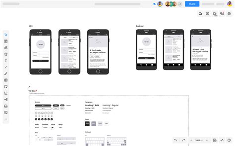 Mobile App Wireframe Template Cacoo Nulab