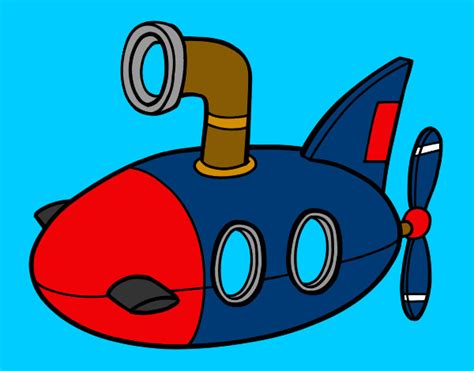 Desenho De Submarino Pintado E Colorido Por Vitorcely O Dia De Abril