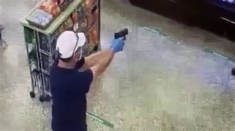 Cctv Man Pulls Gun On Customer At Delicatessen Counter In Us Supermarket Us News Sky News