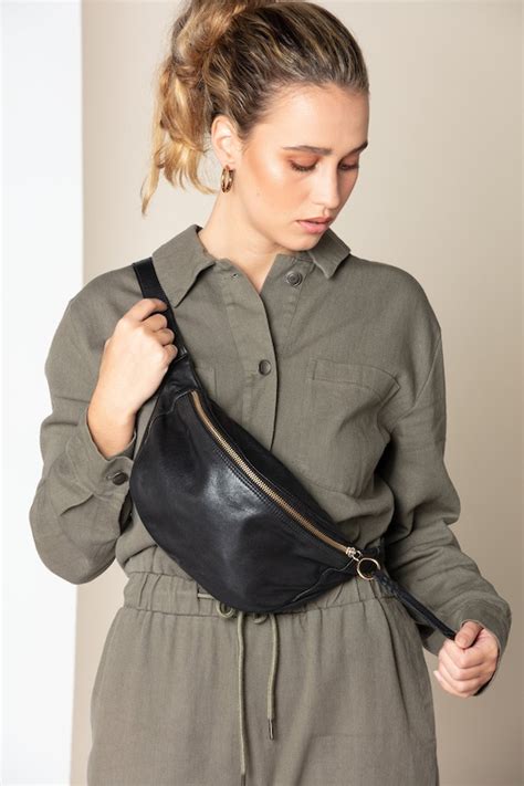 Fanny Pack Leather Belt Bag Crossbody Waist Purse Bum Bag In Etsy