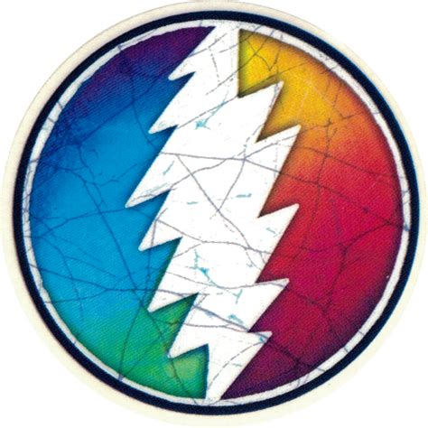 Grateful Dead Rainbow Lightning Bolt Small Bumper Sticker Decal