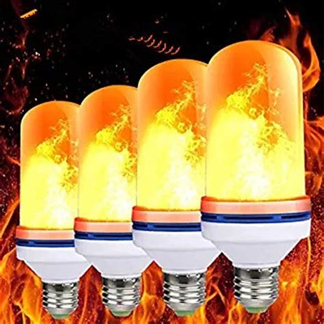 4 Stks Led Vlam Lamp E27 99led Gloeilamp Vlam Effect Fire Lampen Flikkerende Emulatie Decor Led