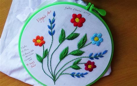Hand Embroidery Satin Stitch