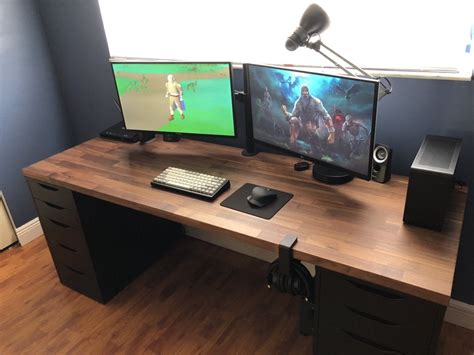 Ikea Desk Home Office Setup Battlestation Home Studio Desk