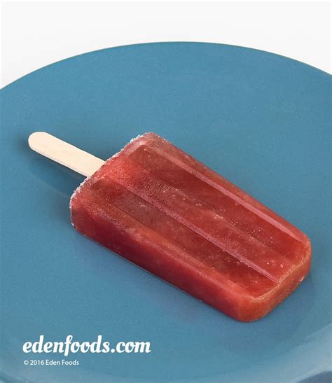 Eden Foods Eden Recipes Apple Cherry Freeze Pop