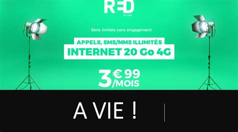 Des offres adaptées a tous vos besoins. SFR RED prolonge à vie l'offre de 20 Go à 3,99 euros/mois ...