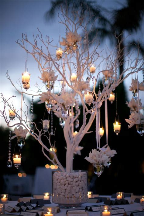 Oversized Manzanita Branches In Cylinders For Accent Pieces Use Led