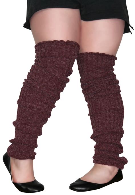 Plus Size Leg Warmers Over The Knee Super Long Cable Knit Leg Warmer