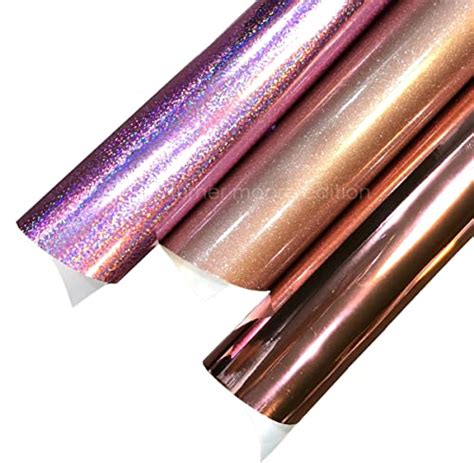 Rose Gold Chrome And Glitter Adhesive Vinyl 12 X 12 Sheets Rose